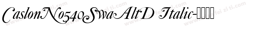 CaslonNo540SwaAltD Italic字体转换